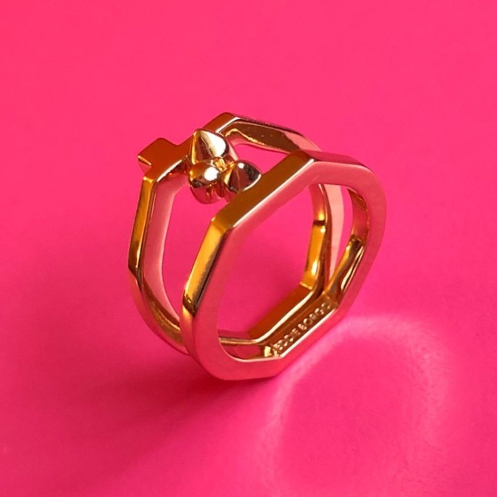 Eddie Borgo Sculptural‎ Layered Ring Rose Gold tone - Picture 7 of 7